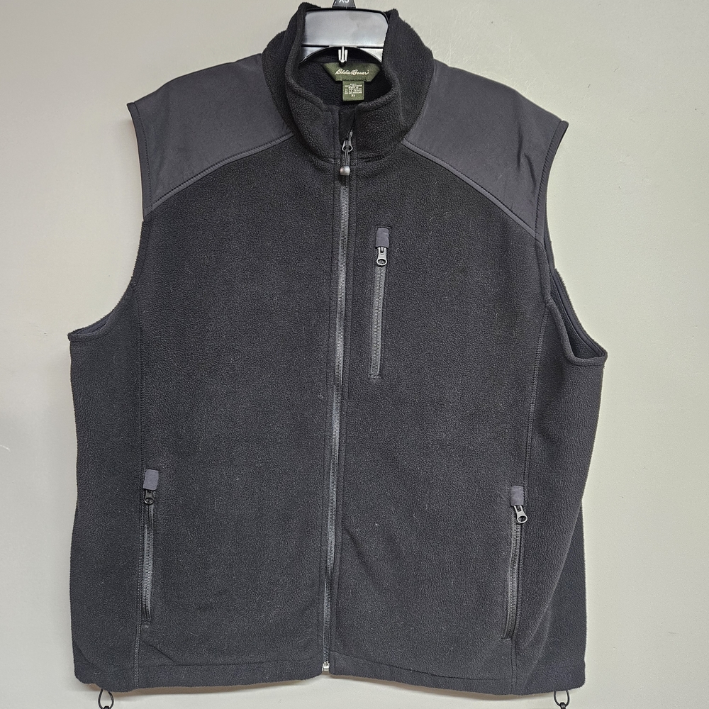 Eddie Bauer Men's Xl Black Fleece Vest